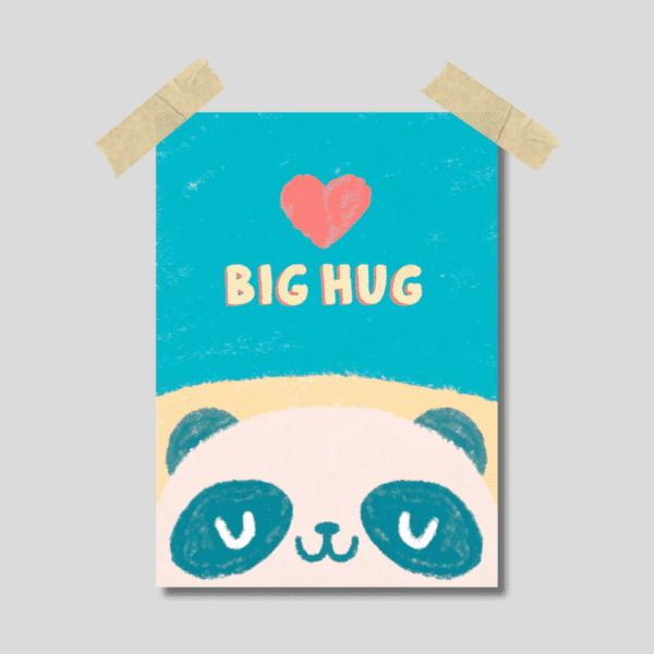 Panda Hug Poster